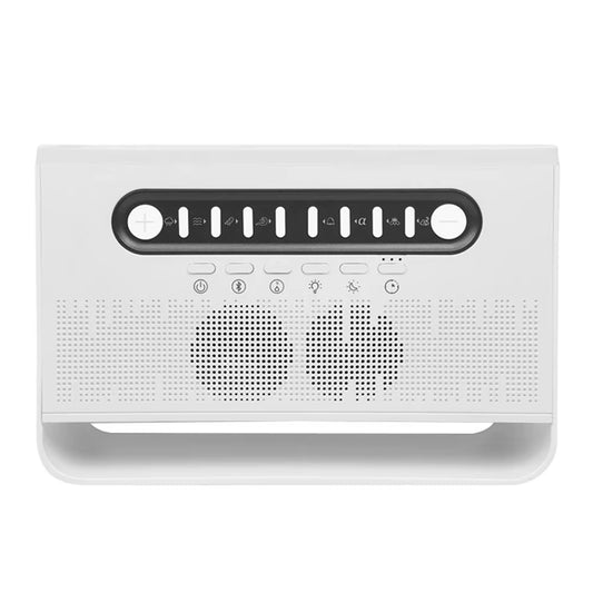 White Noise Sound Machine Flame Air Diffuser Humidifier with BT Speaker & Night Light Aroma Diffuser for Babies Kids and Adults